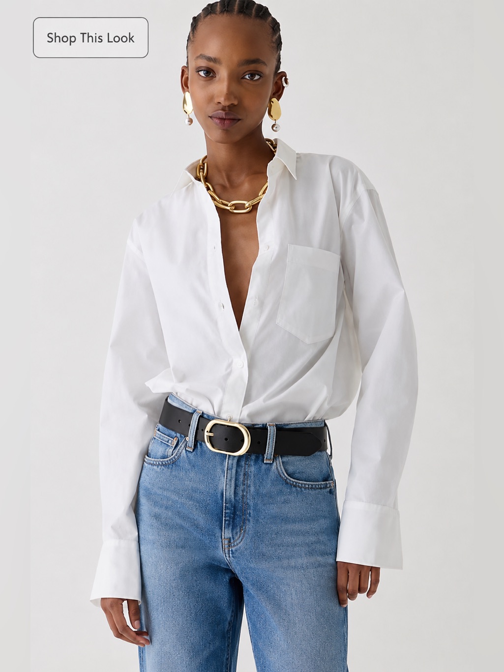 J.Crew Garon Classic Shirt In Cotton Poplin In White